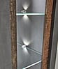 Vitrine CARDIFF mit LED Beleuchtung - Vintage Style Mix dark