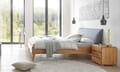 Buche Massivholzbett Wood-Line Premium 23 mit Kopfteil Cussina, Hasena