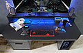 Gaming Tisch TEZAUR 3B mit LED und viel Platz durch Monitor-Aufsatz