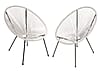 Gartensessel Relaxsessel DALIDA im Acapulco Style 2er Set Weiß