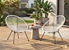 Gartensessel Relaxsessel DALIDA im Acapulco Style 2er Set Weiß