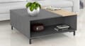 Couchtisch GALACTIQUE 90 x 90 cm Optik Beton grau / Sonoma Eiche