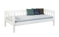 Sofabett Einzelbett SINTRO 90 x 200 cm Kiefer Massivholz weiß lackiert