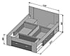 Funktionsbett Jugendbett BOB 140 x 200 cm Beton Optik / weiß von Forte