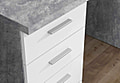 Schreibtisch NETBOB, 1-trg, 4 Schubladen, Beton Optik / Weiß von Forte