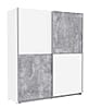 Jugendzimmer WINBOB Bett und Kleiderschrank Weiß / Beton Optik Forte