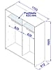 Jugendzimmer WINBOB Bett und Kleiderschrank Weiß / Beton Optik Forte