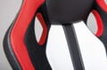 Gaming Chair Bürostuhl RACING FUN Bezug Schwarz Rot Weiß mit Armlehnen