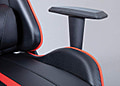 Gaming Chair Drehstuhl RATO RED Bezug Schwarz Rot mit Armlehnen