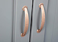 Sideboard Kommode LUZERNA 4.1 mit 3 Türen Kiefer Grau Sepia lackiert