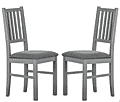 2er Set Stuhl LUZERNA 7.1 Buche Massivholz Grau Sepia lackiert