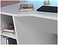 Gaming Tisch TEZAUR 1B Weiß - Computertisch mit LED - 160 cm