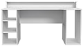 Gaming Tisch TEZAUR 1B Weiß - Computertisch mit LED - 160 cm