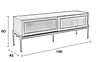Sideboard HARDY BLACK EICHE von ZUIVER