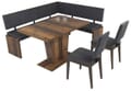 Eckbank Eckbankgruppe Essgruppe MILANO 180 x 150 cm Old Wood Vintage