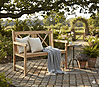 Gartenbank Malmö 2-sitzig aus Teak mit Armlehnen