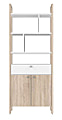 Regal Bücherregal HOYVIK 2 Türen Optik: Sonoma Eiche und Weiß von Forte