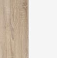Sideboard Kommode HOYVIK 3 Türen Optik: Sonoma Eiche und Weiß, Forte