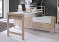Arbeitstisch Schreibtisch HOYVIK Optik: Sonoma Eiche und Weiß, Forte
