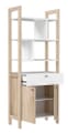 Sideboard und Regal Büro Set HOYVIK 4 Optik: Sonoma Eiche / Weiß Forte
