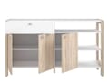 Sideboard und Regal Büro Set HOYVIK 4 Optik: Sonoma Eiche / Weiß Forte