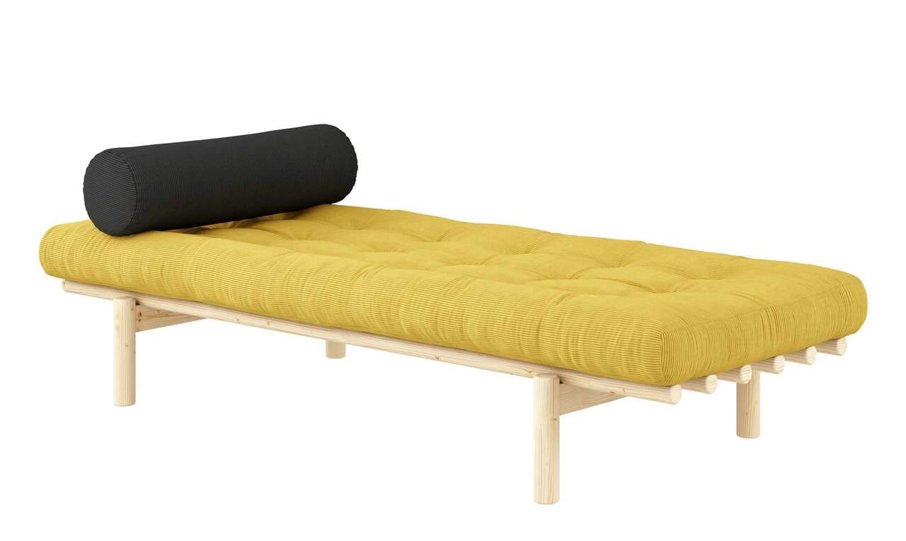 Sofa NEXT DAYBED Liege Tagesbett Kiefer natur mit Cord Polster Karup