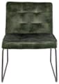 Lounge Sessel CLARK Velvet Samtstoff Grau-Grün