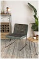 Lounge Sessel CLARK Velvet Samtstoff Grau-Grün