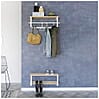 Garderobe Wandgarderobe MARCO Metall Weiß mit Hutablage von Spinder
