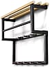 Garderobe Wandgarderobe RIZZOLI XS Schwarz mit Ablage, von Spinder