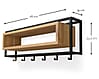 Garderobe Wandgarderobe SCHOOL 80 Stahl Schwarz Ablage Eiche, Spinder