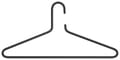 Kleiderbügel Senza Schwarz 3er Set aus Stahl Schwarz Pulverbeschichtet