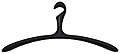 Kleiderbügel ARX Schwarz 5er Set, rutschhemmende Beschichtung von Spinder