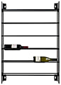 Weinregal VINE 7 Wandregal für Weinflaschen Schwarz von Spinder Design