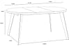 Esstisch Ausziehtisch TABLE ROUND 110 - 155 cm Weiß Metallfüße schwarz