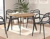 Ausziehtisch Esstisch TABLE ROUND Optik: Artisan Eiche, Beine schwarz
