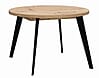 Ausziehtisch Esstisch TABLE ROUND Optik: Artisan Eiche, Beine schwarz