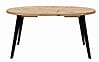 Ausziehtisch Esstisch TABLE ROUND Optik: Artisan Eiche, Beine schwarz