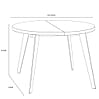 Ausziehtisch Esstisch TABLE ROUND Optik: Artisan Eiche, Beine schwarz