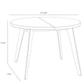 Esstisch Ausziehtisch TABLE ROUND 110 - 155 cm Schwarz matt, von Forte