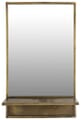 Wandspiegel Spiegel FEYZA rechteckig mit Ablage messingfarbig