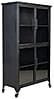 Schwarze Vintage Vitrine Kommode FERRE L