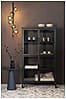 Schwarze Vintage Vitrine Kommode FERRE L