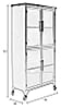 Schwarze Vintage Vitrine Kommode FERRE L