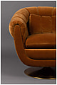 Drehbarer Lounge Sessel MEMBER Samtstoff WHISKEY von DutchBone