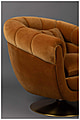 Drehbarer Lounge Sessel MEMBER Samtstoff WHISKEY von DutchBone