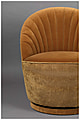Drehbarer Lounge Sessel MADISON Samtstoff WHISKEY von DutchBone