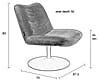 Zuiver Lounge Sessel BUBBA Ocker drehbar