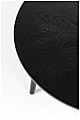 Couchtisch FABIO BLACK Ø 80 Eiche furniert schwarz lackiert