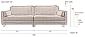 Sofa LINDE SAND von DUTCHBONE 3,5-sitzer 
